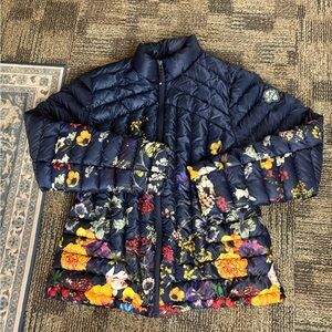 Floral Navy Puffer Jacket